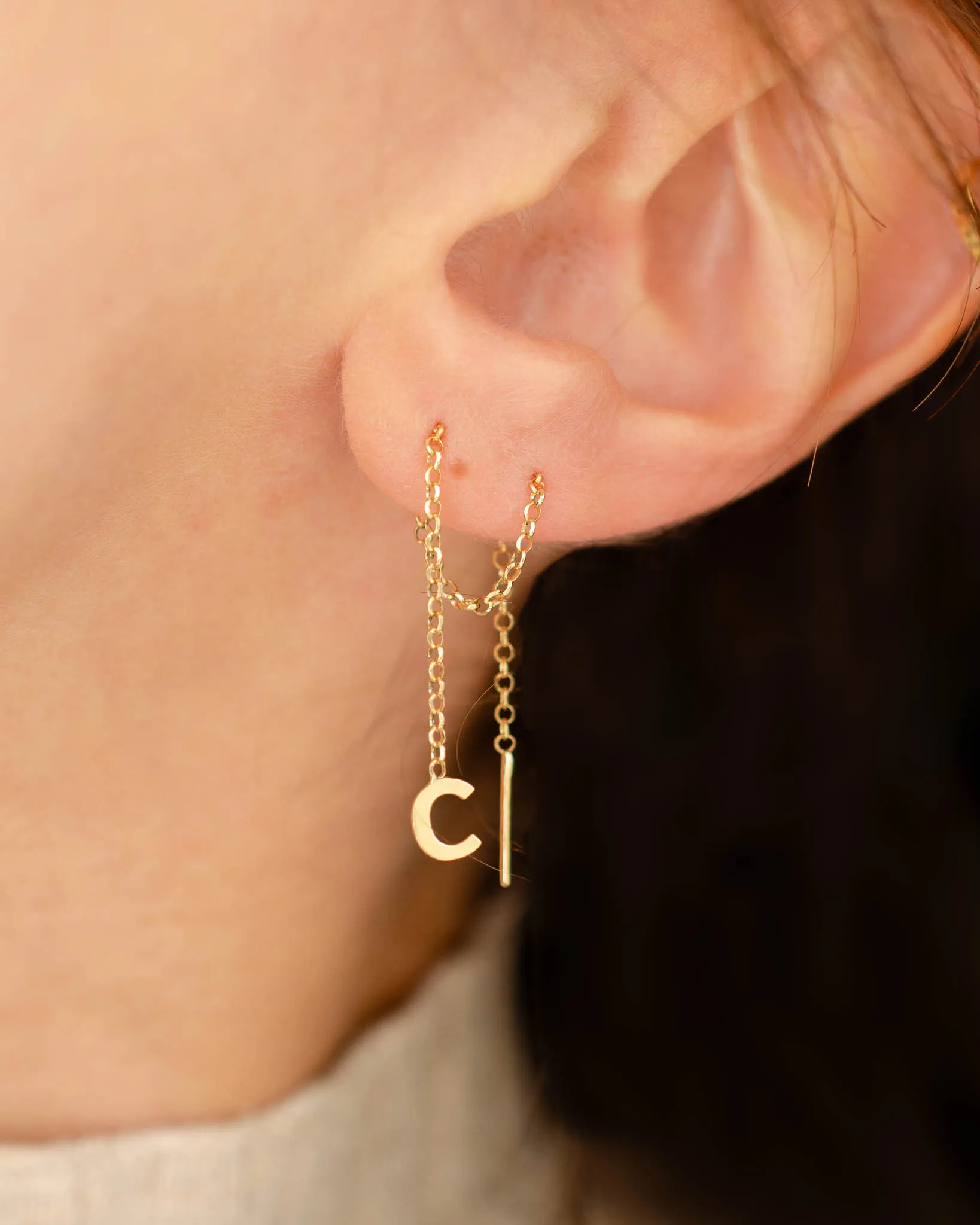 Brinco Letras Correntinha